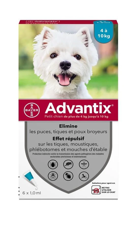 Advantix Petit Chien (4-10 Kg) - 6 Pipettes
