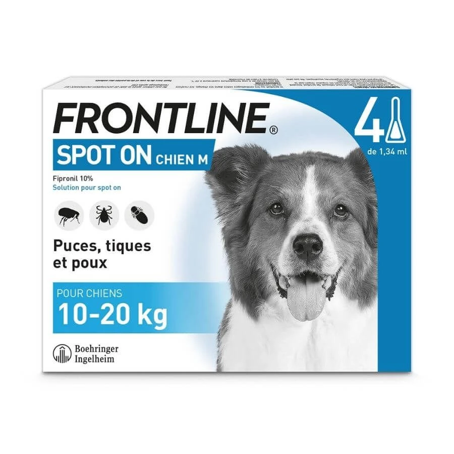 Frontline Spot On Chien De 10-20 Kg 4 Pipettes