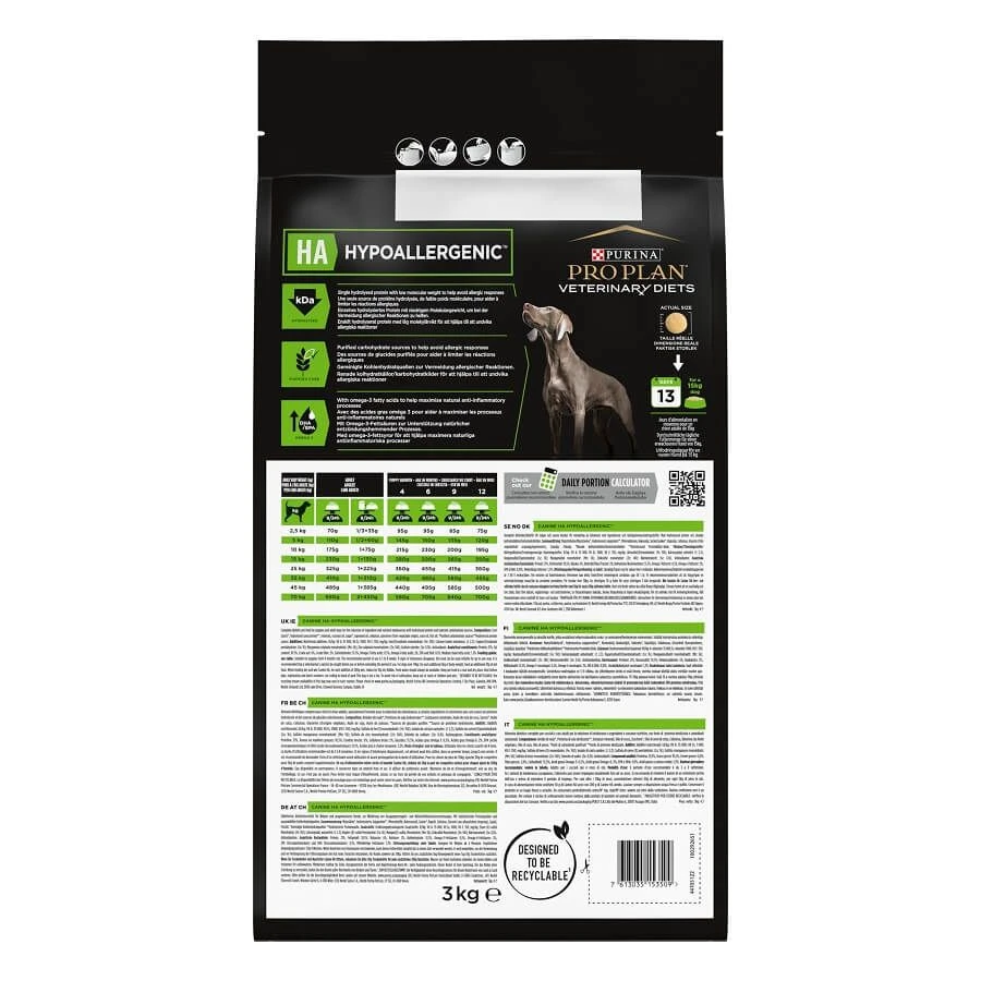 Purina Proplan PPVD Chien Hypoallergenic HA 3 Kg â Image 2