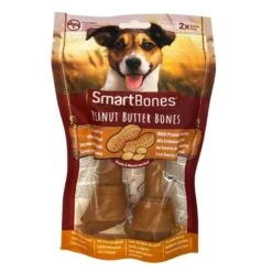 Smartbones Snack Medium Au Beurre D'arachide Pour Chien 2 Pcs