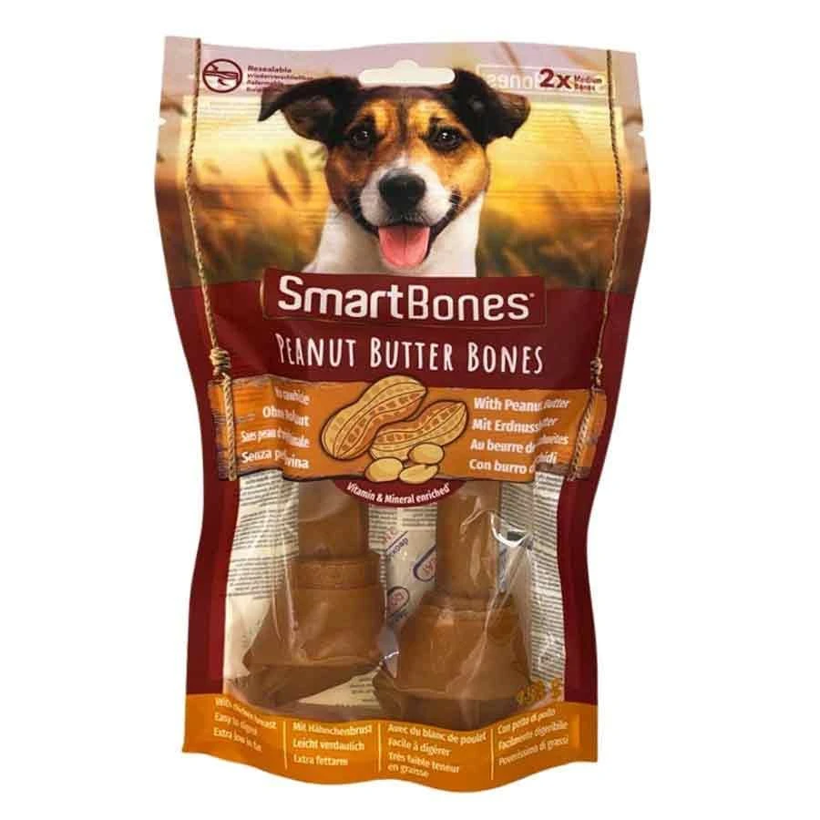 Smartbones Snack Medium Au Beurre D'arachide Pour Chien 2 Pcs