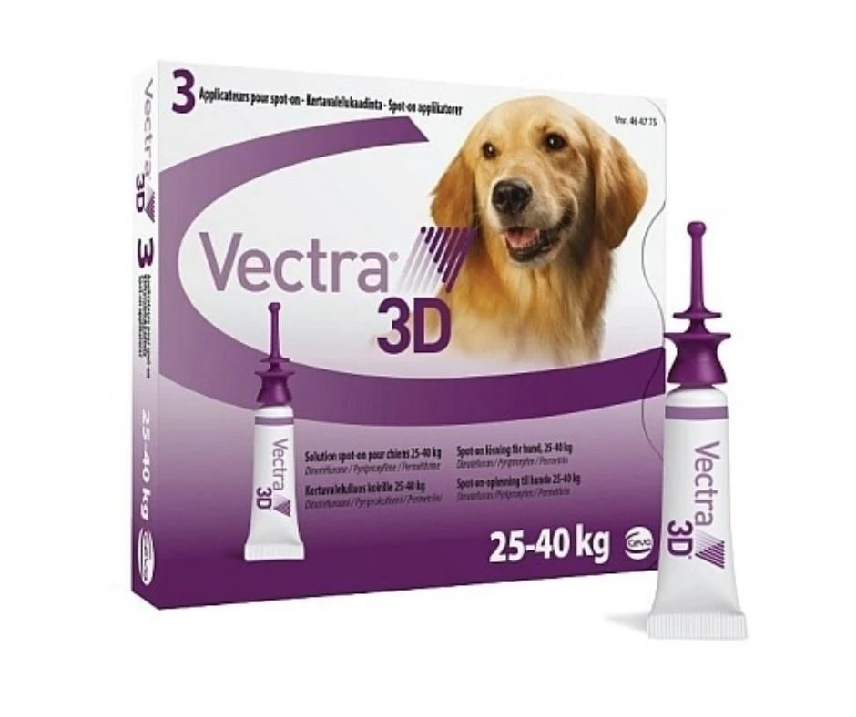 Vectra 3D Chien 25 Ă 40 Kg 3 Pipettes