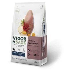 Vigor & Sage Chiot Large Baie De Goji/Poulet 12 Kg - Destockage